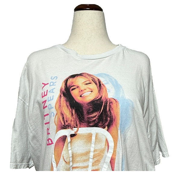 Britney Spears T Shirt Womens XXL White Baby One More Time Concert Tour - Picture 2 of 8